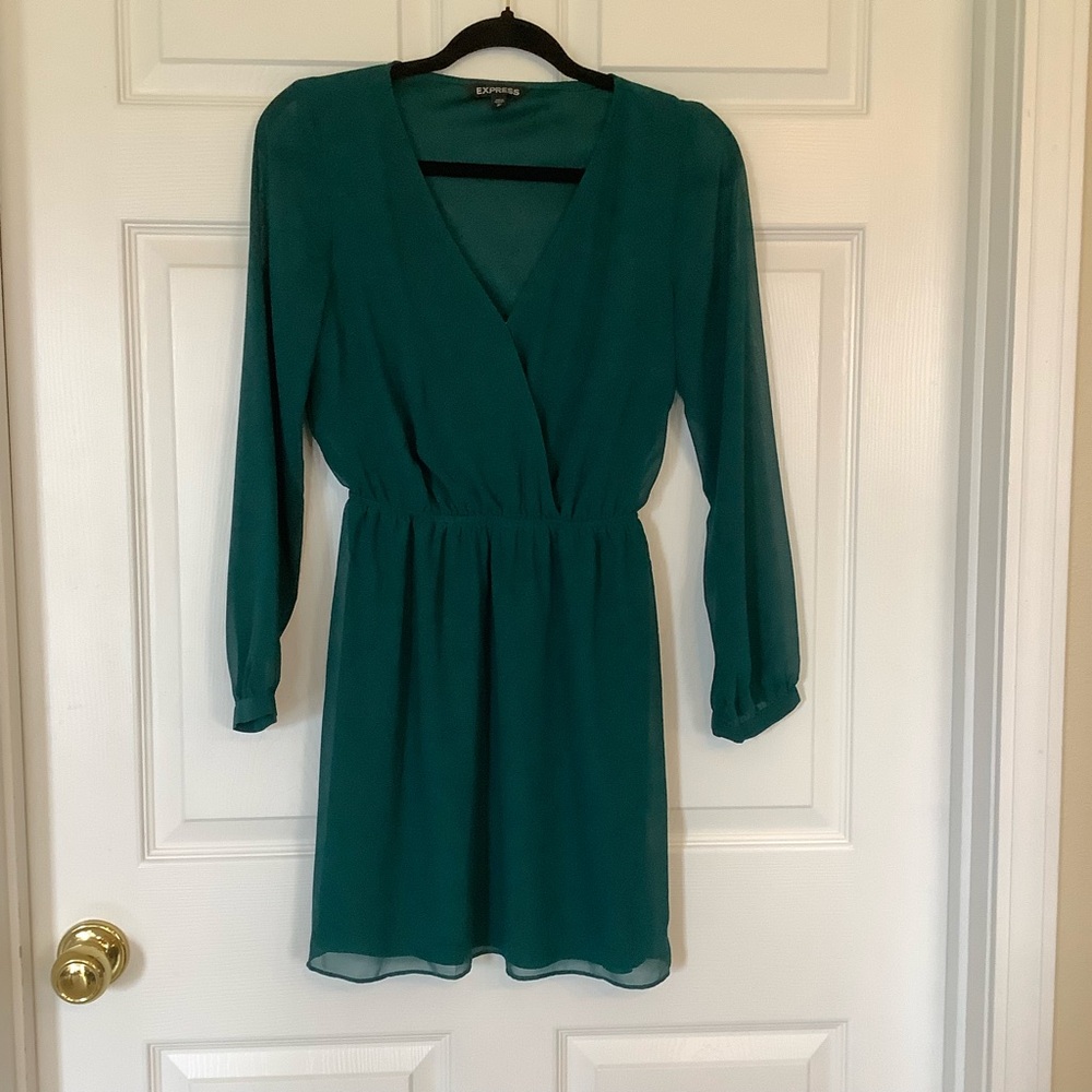 Express Emerald Green Dress, Sz XS